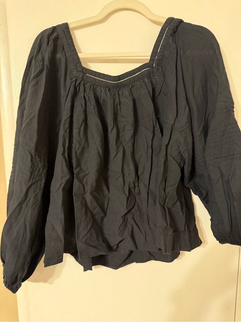 Madewell Black Boho Peasant Top - Women - Picture 2 of 3